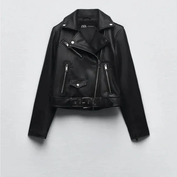 Zara | Jackets & Coats | Zara Oversized Faux Leather Jacket